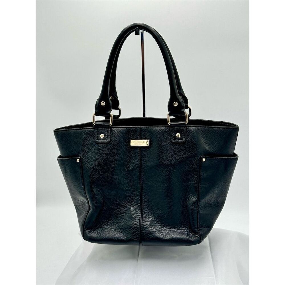 Kate Spade New York Black Leather Satchel Shoulder Bag Medium